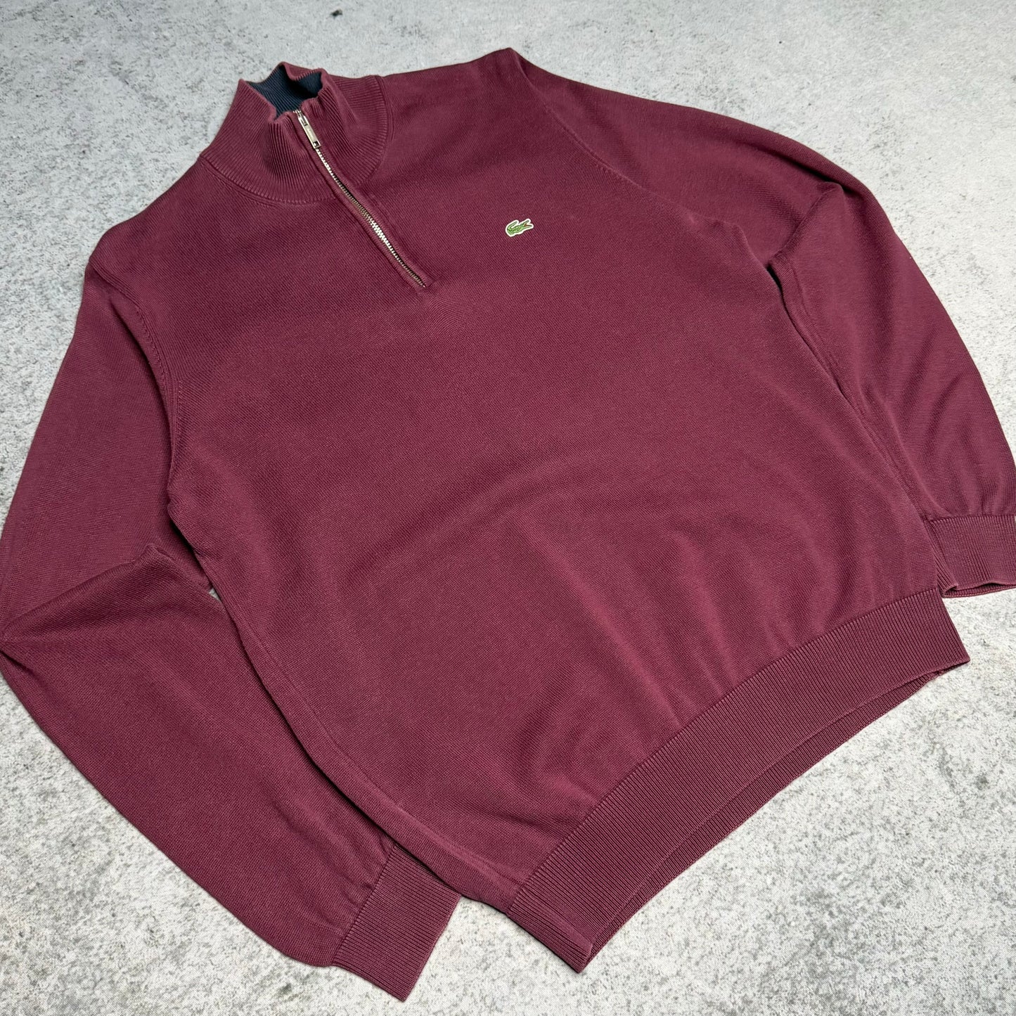 Lacoste Quarter Zip Light Sweatshirt bordeaux (4 fits M)