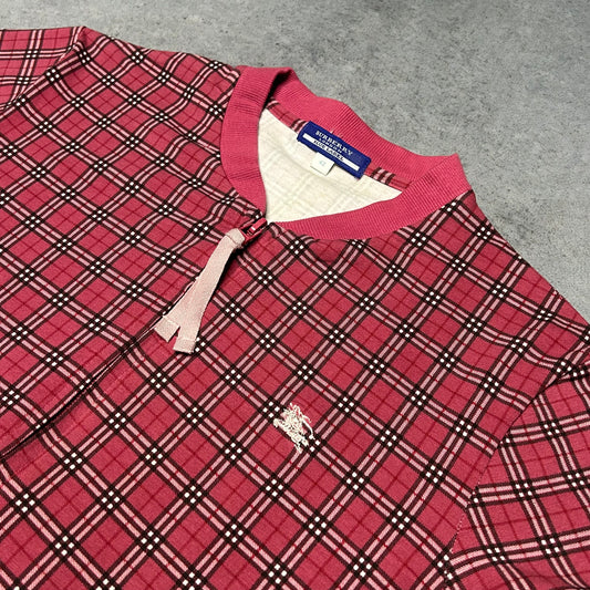 Burberry Blue Label Vintage Red Nova Check Full Zip Top (fits M)
