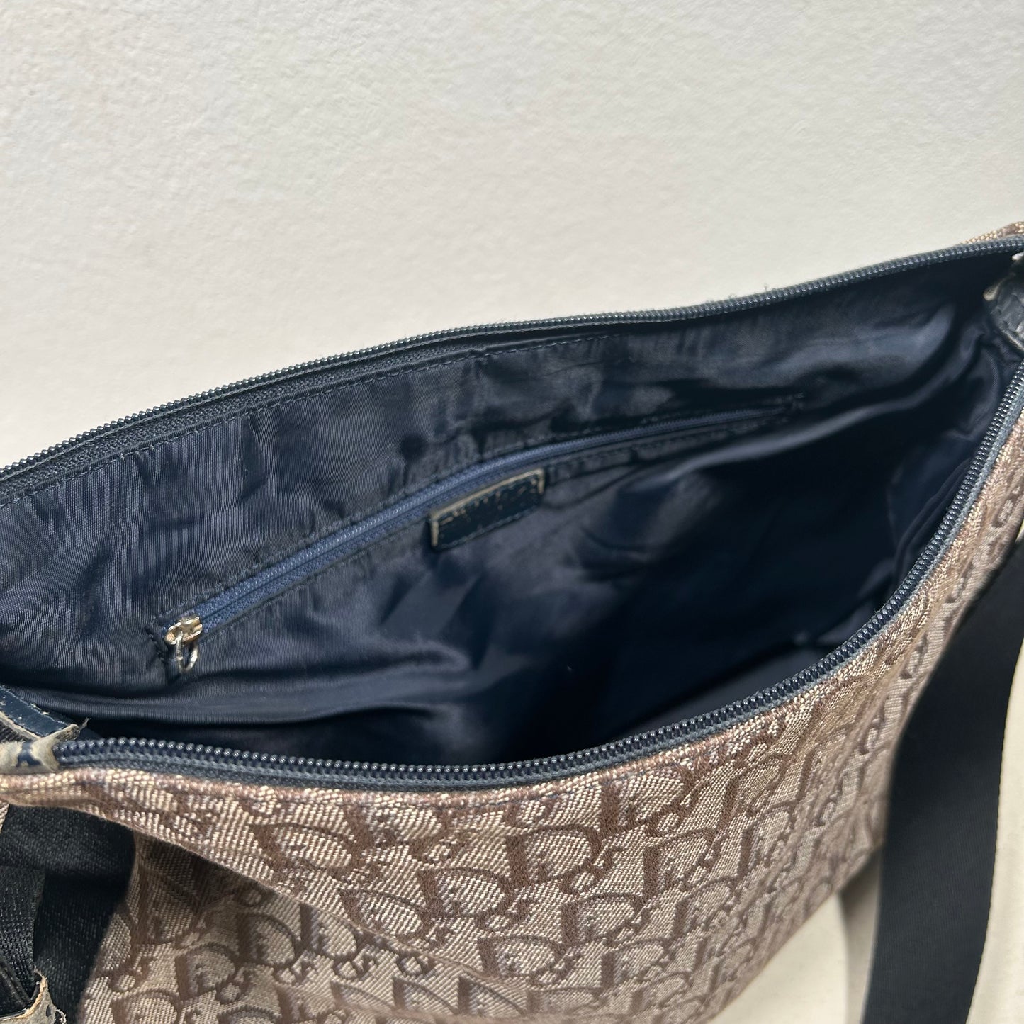 Christian Dior 00s Oblique Monogram Canvas Messenger Bag