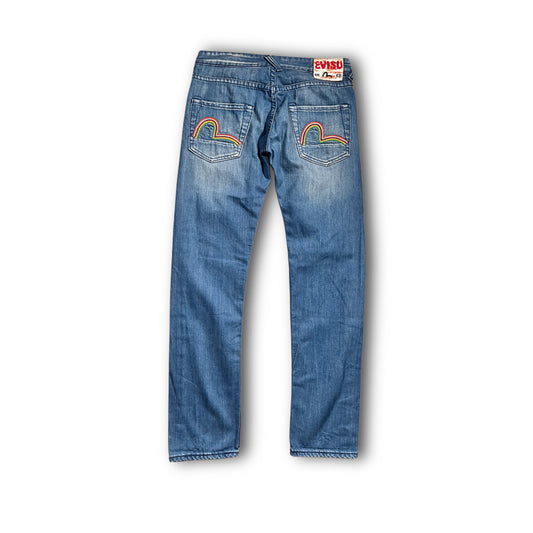 Evisu Genes Vintage Denim Jeans Rainbow Seagull (30)