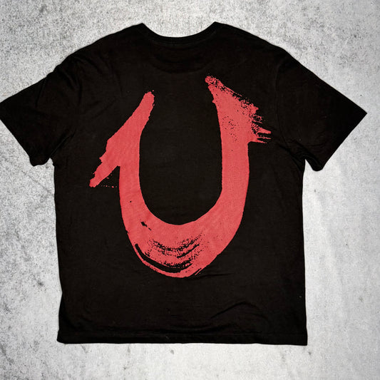 True Religion Spellout Horsehoe Print T-Shirt (L)