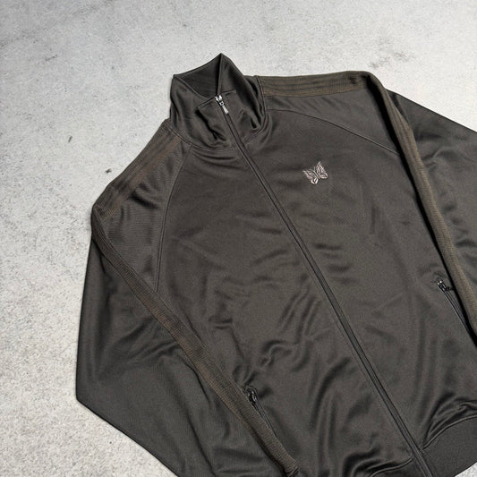 Needles Japan Poly Smooth Track Jacket Black Grey (XL)