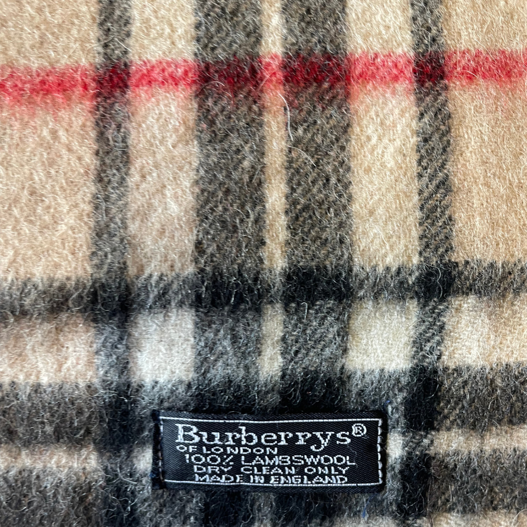 Burberry Vintage Nova Check Scarf Schal 90s beige