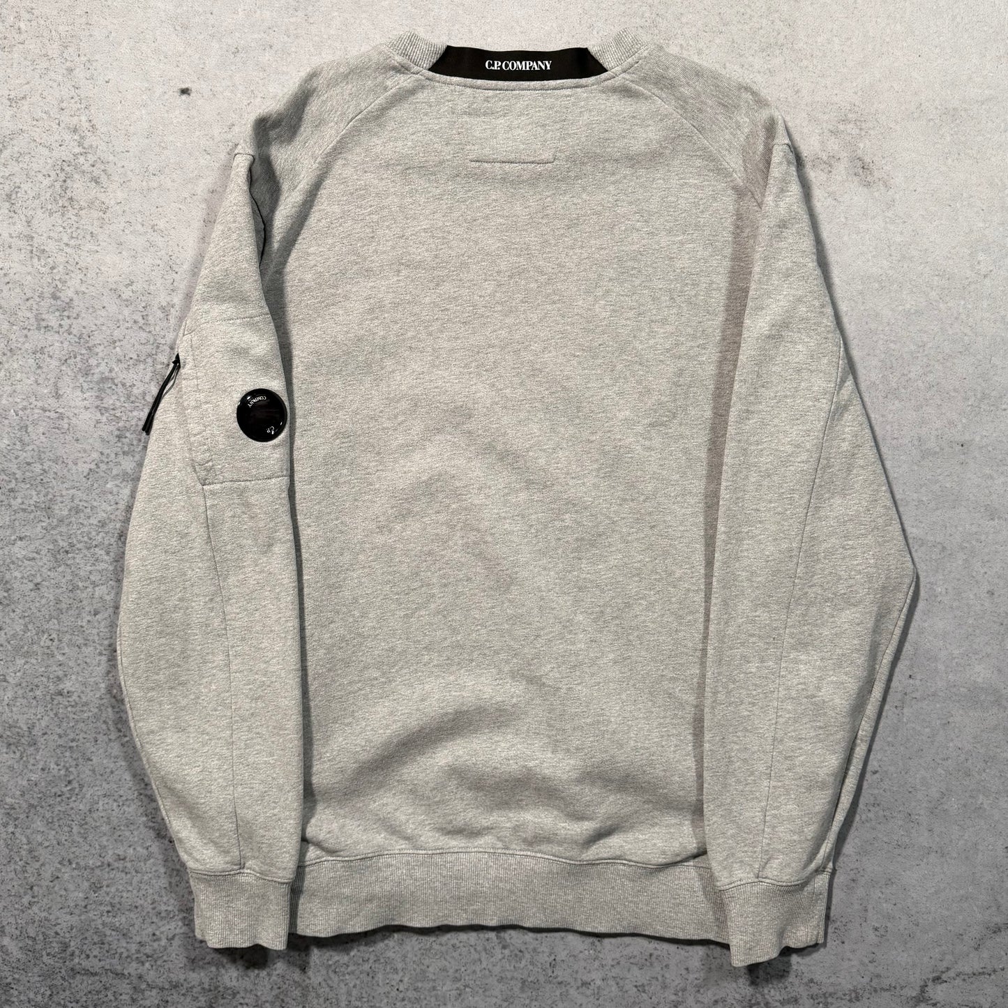 C.P. Company Diagonal Raised Fleece Crewneck Sweater grey (XXL)