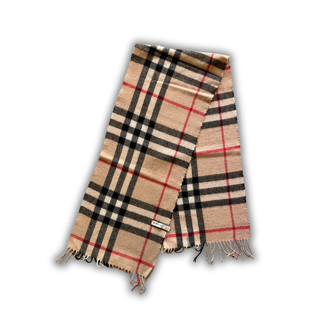 Burberry Vintage Nova Check Scarf Schal 00s beige