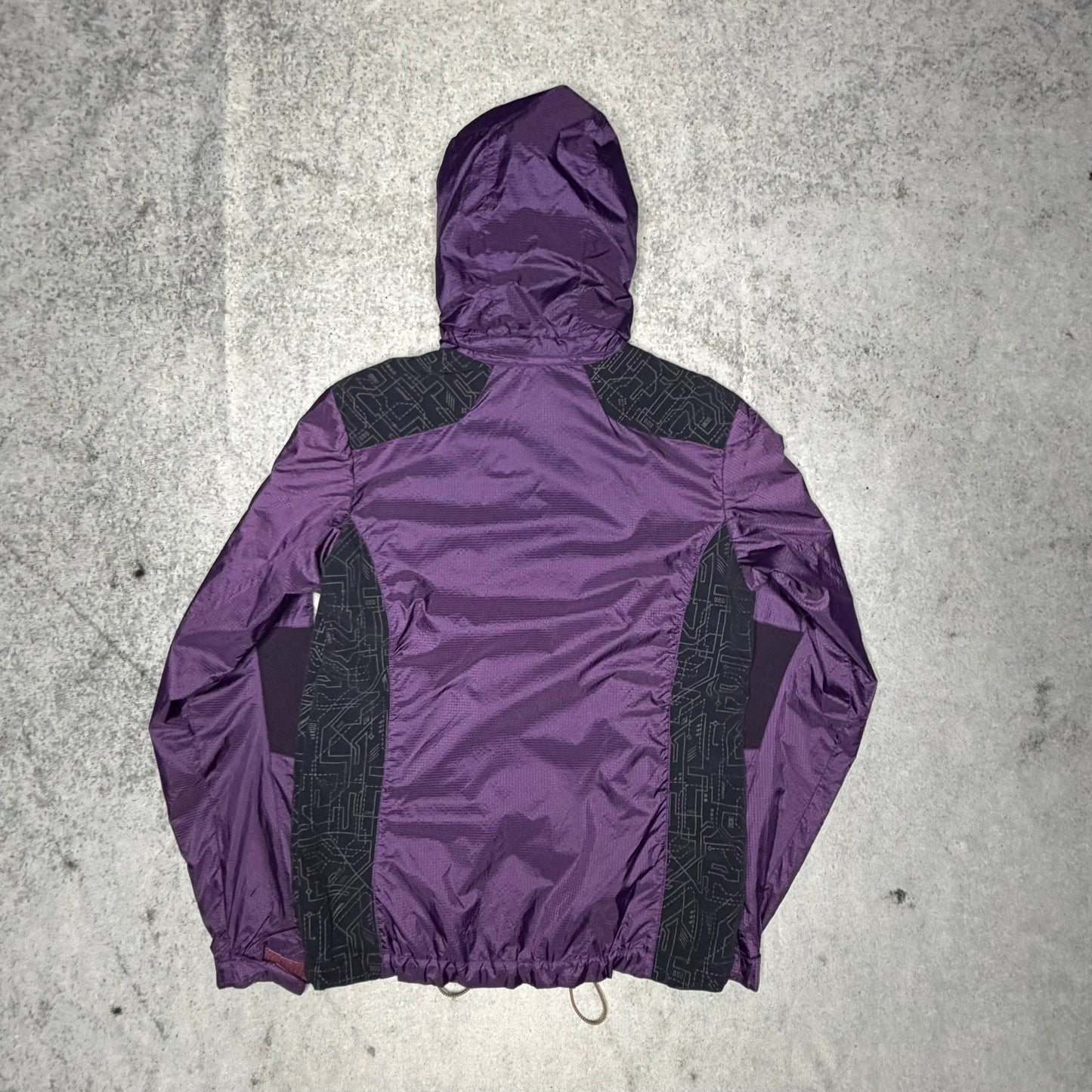 Montbell Japan Vintage 90s Rare OG Shell Jacket purple yellow (S)