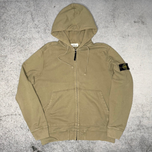 Stone Island Heavy Cotton Zip Hoodie olive (XXL fits XL)