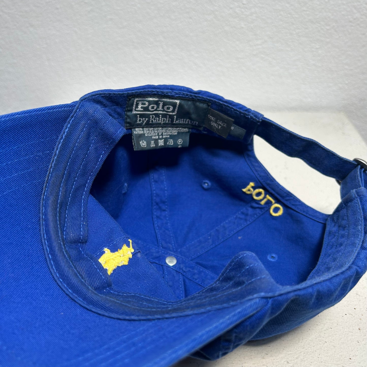 Polo Ralph Lauren Cap 90s navy yellow
