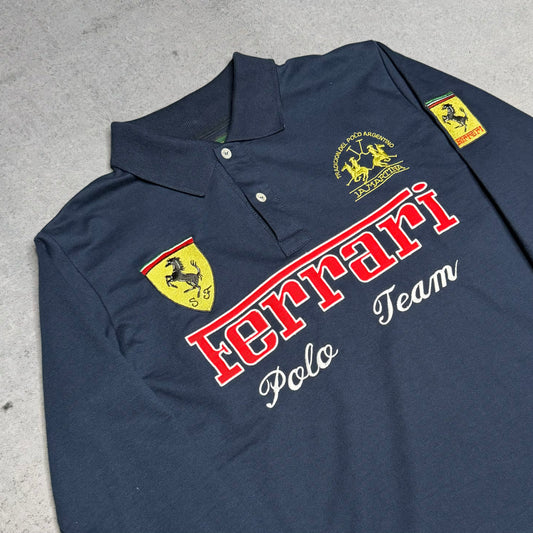 La Martina x Ferrari Italia Polo Team Longsleeve Polo Shirt Chief Keef (fits S)