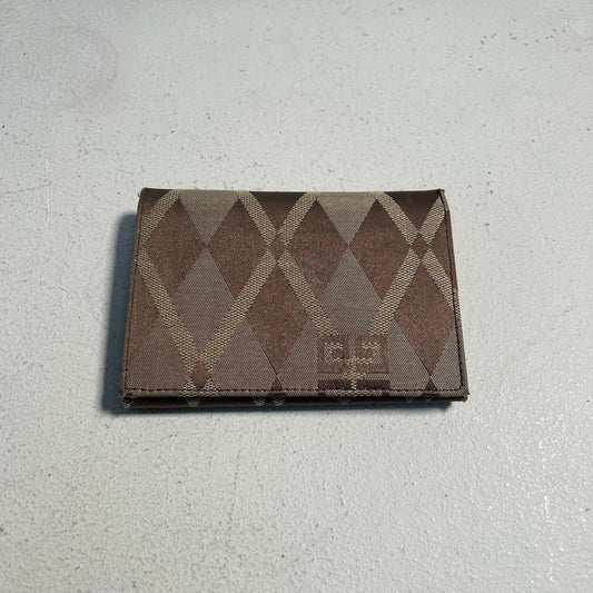 Givenchy 90s Bi-Fold Wallet Canvas Leather Mix brown gold
