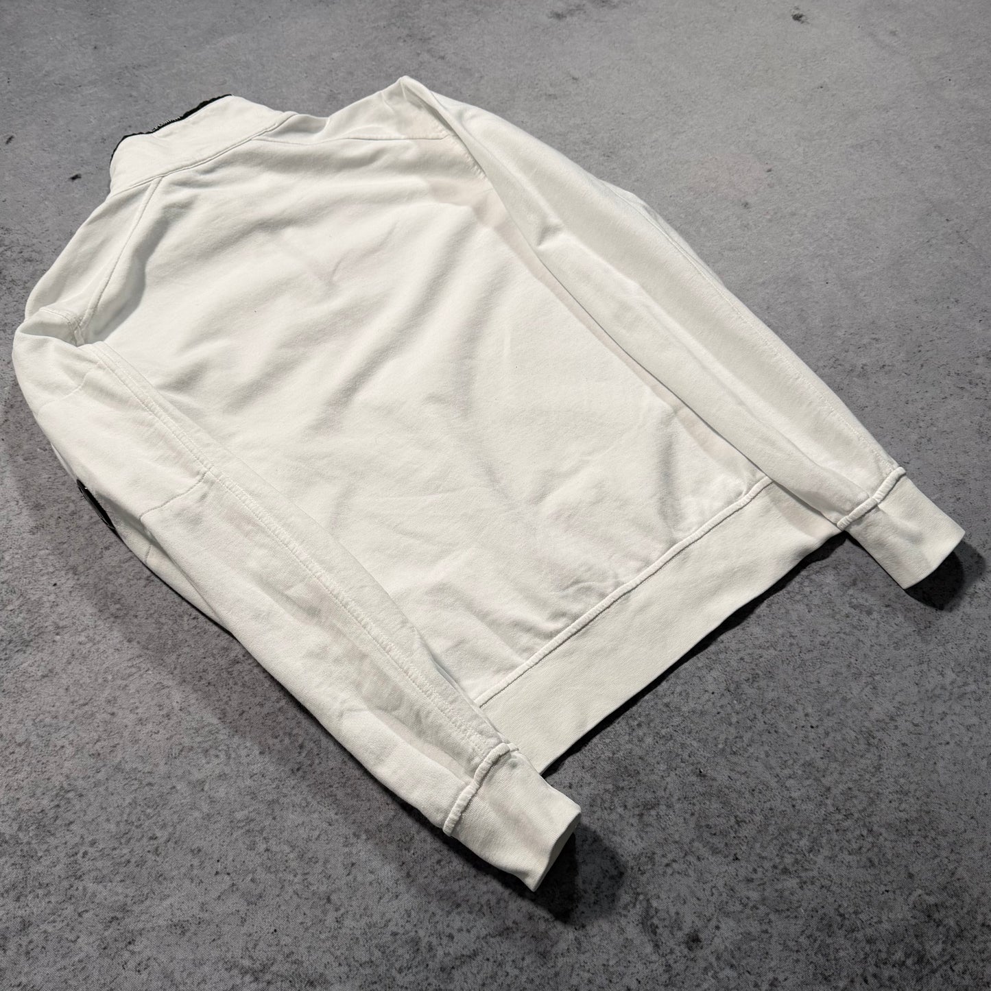 C.P. Company Quarter Zip Light Cotton Sweater white (XS)