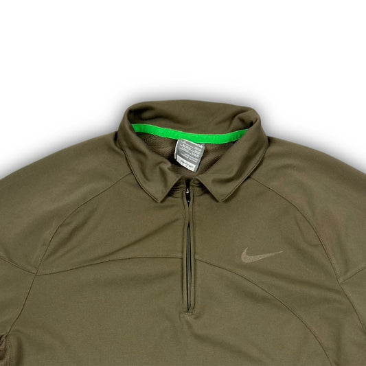 Nike Sport Zipped Poloshirt 00s olive green (M)