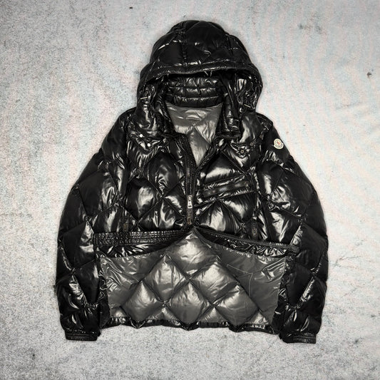 Moncler Newman Diamond Stitch Hooded Puffer Jacket black (L/5)