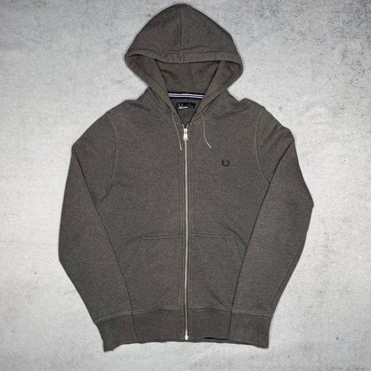 Fred Perry Logo Zip Hoodie dark grey (S)