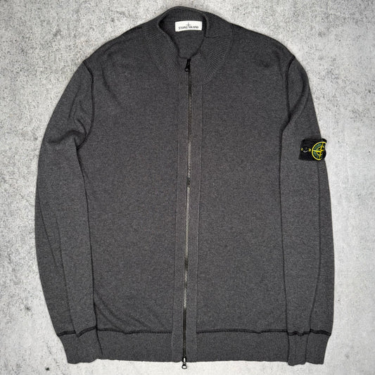 Stone Island Full Zip Knit Jacket dark grey (3XL)