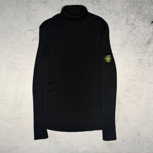Stone Island 2021 Turtle Neck Knit Sweater black (M)
