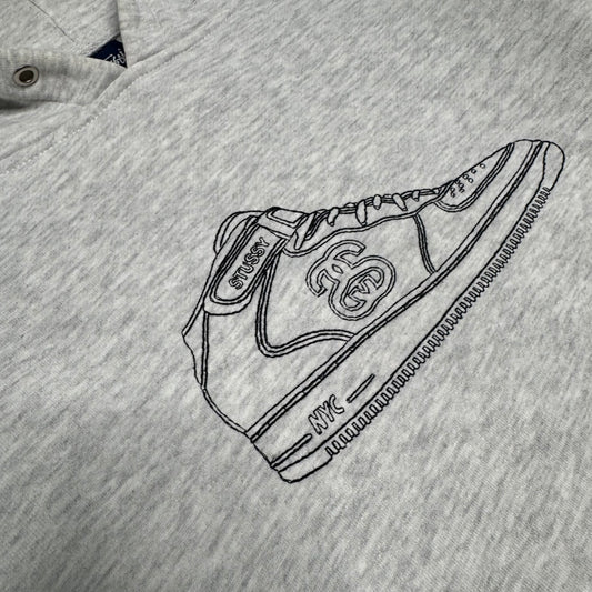 Stüssy 90s Vintage Hoodie "Air Force NYC" Made in USA (L)