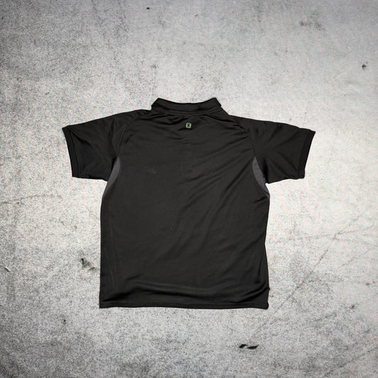 Nike 00s SHOX Zip Up Sport Polo Shirt black neon green (XL)