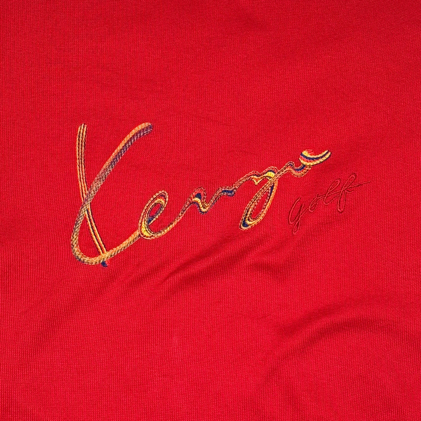Kenzo Golf 90s Crewneck Sweater w/ Spellout Logo red (5 fits L)