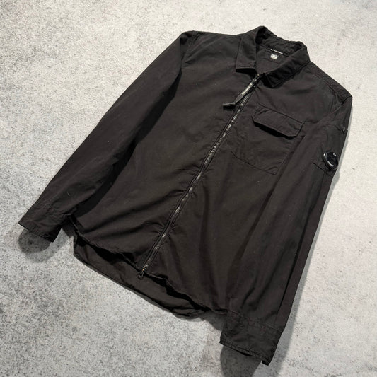 C.P. Company Lens Detail Full Zip Overshirt Jacket Black (XS)