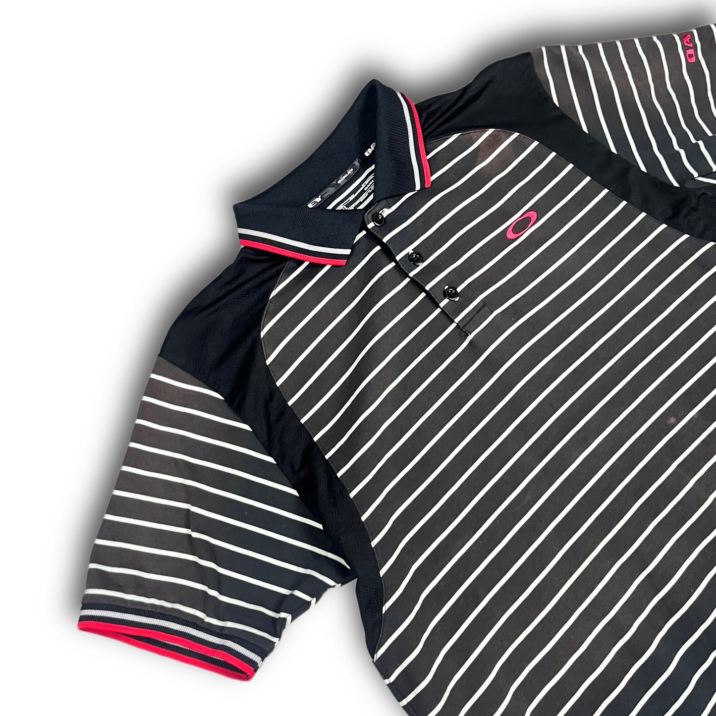 Oakley 00s Sport Poloshirt striped red black