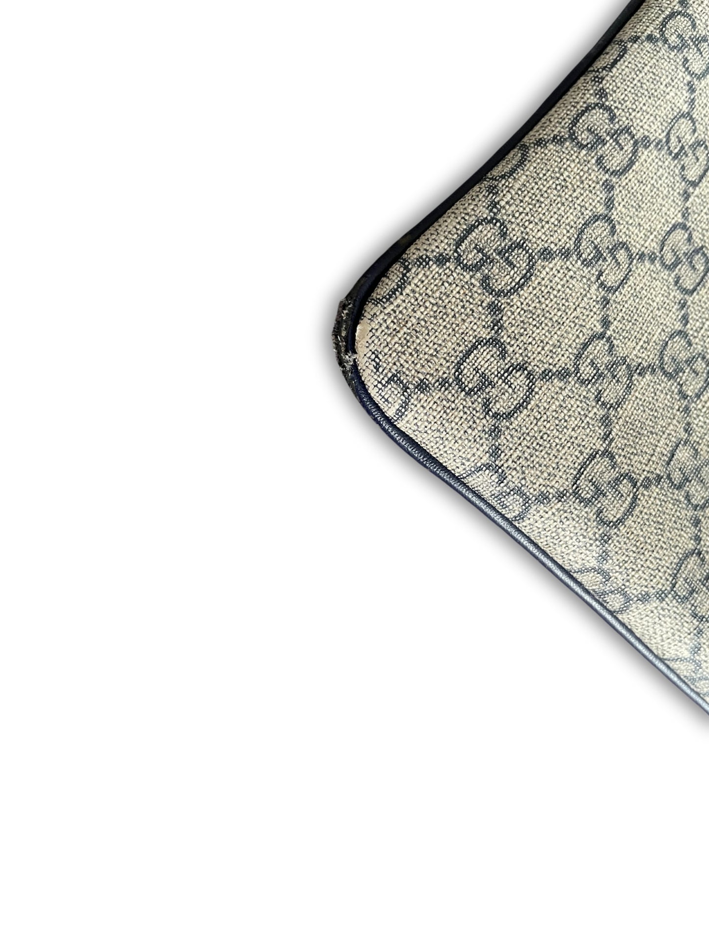 Gucci Vintage Monogram Canvas Messenger Bag OG navy