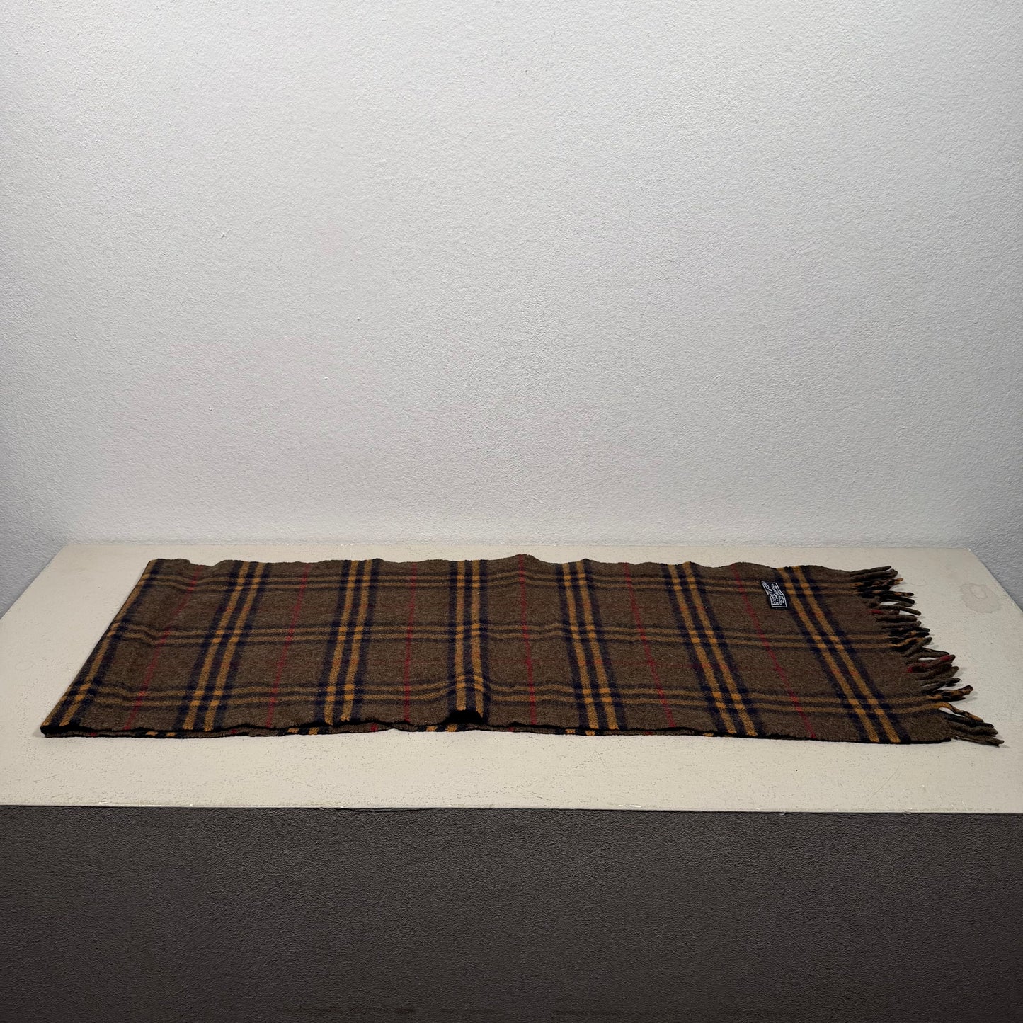 Burberry Vintage Nova Check Scarf Schal Rare Colour brown 90s