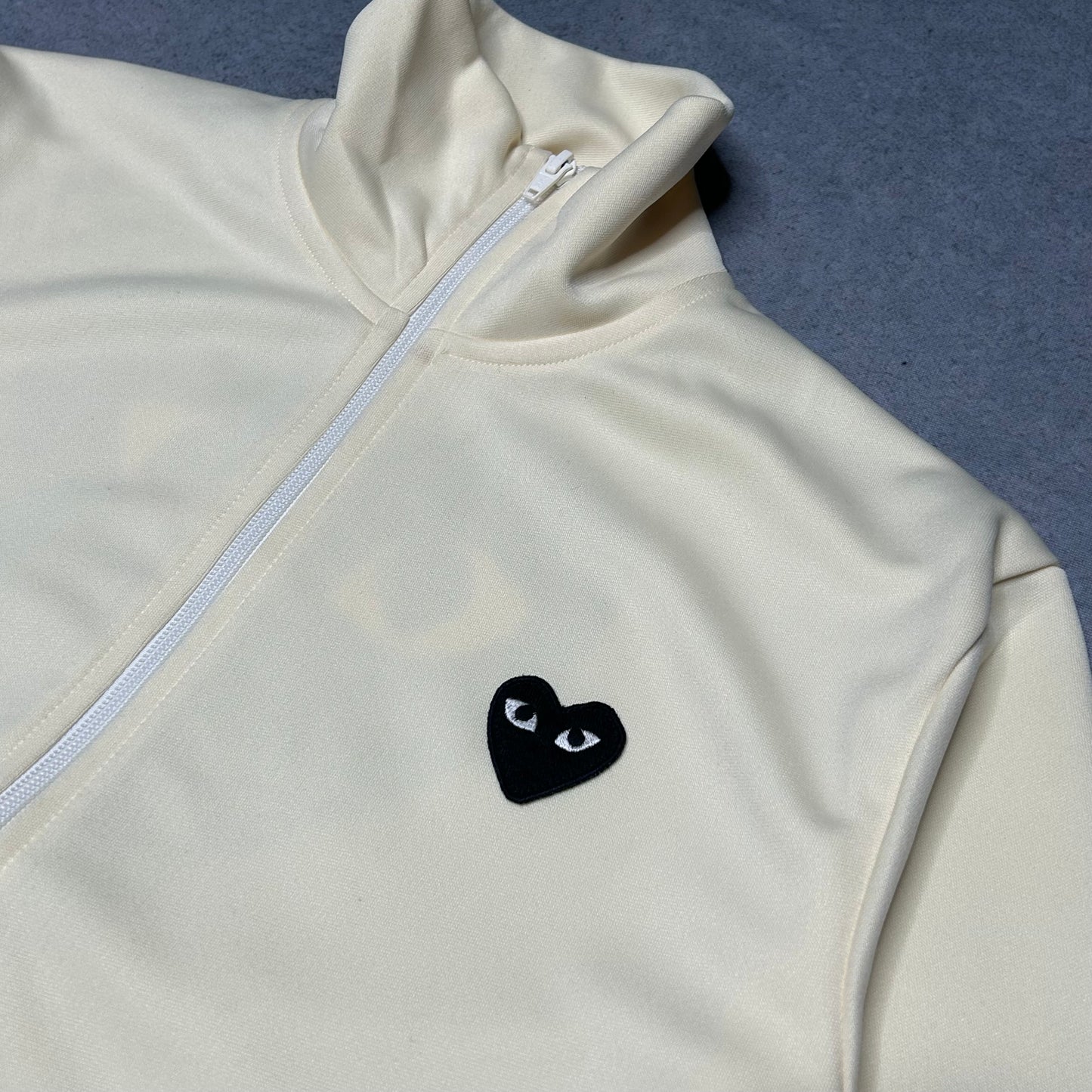 Comme des Garçons PLAY Track Jacket Big Heart Print Ivory (S)