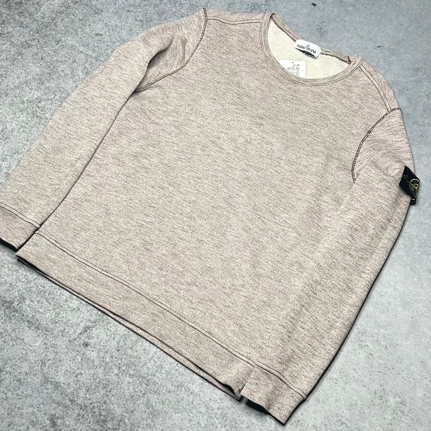 Stone Island Crewneck Sweater grey bordeaux melliert (S)