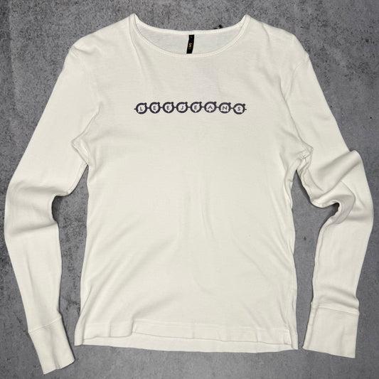 Lee Jeans 00s Spellout Longsleeve Shirt white (Wmns XL)