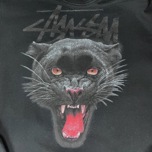 Stussy Black Panther Crewneck Sweatshirt black