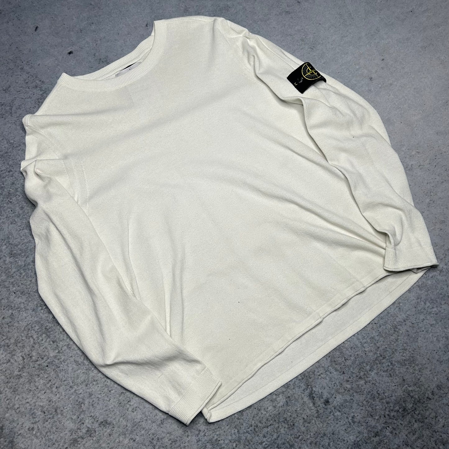 Stone Island Crewneck Light Knit Sweater white (L)