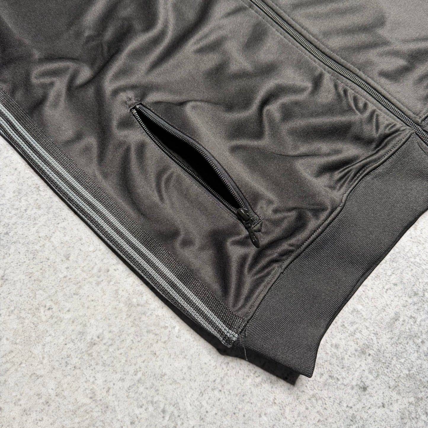 Needles Japan Poly Smooth Track Jacket Black Grey (XL)
