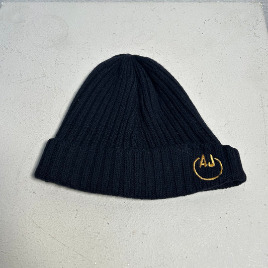 Armani Jeans Vintage Spellout Beanie (black olive)