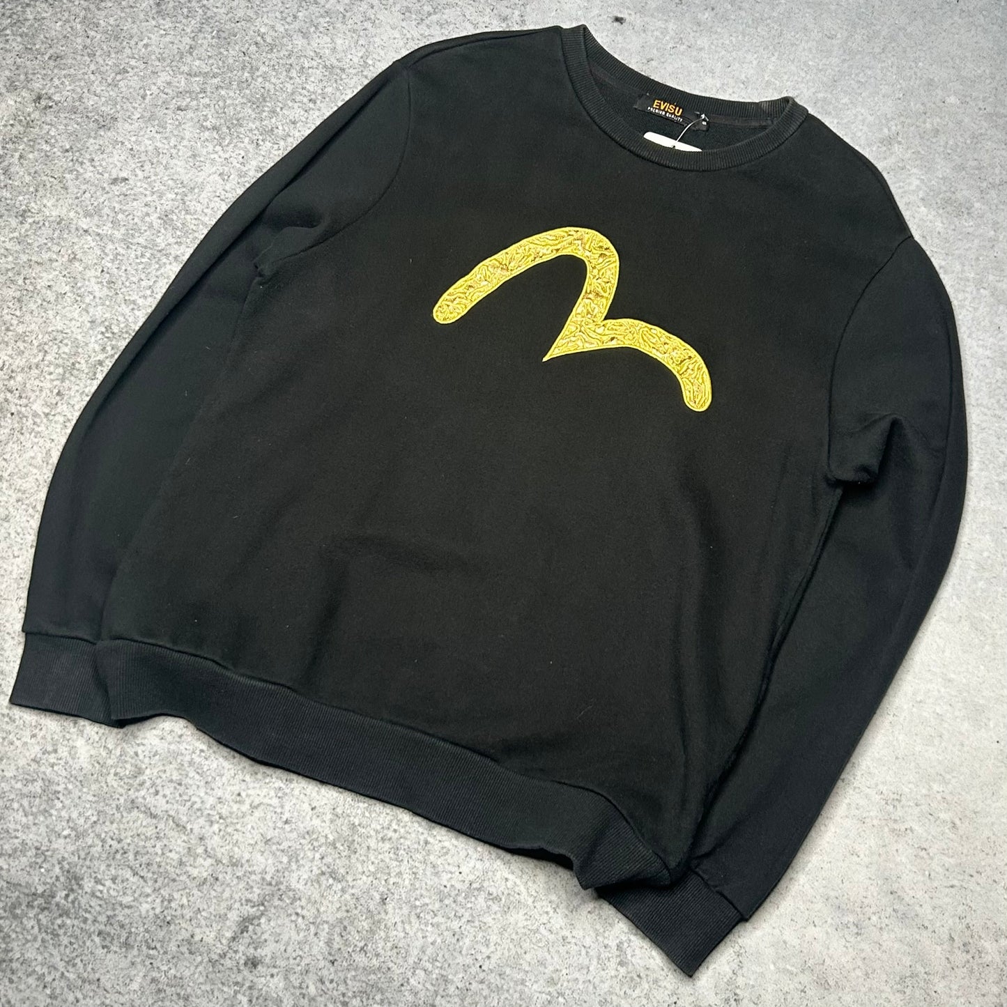 Evisu Embroidered Seagull Sweater black (105 fits L)