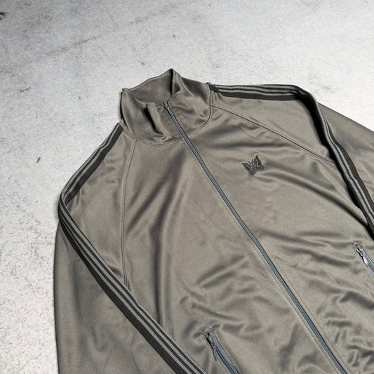 Needles Japan Poly Smooth Track Jacket Grey Black (XL)