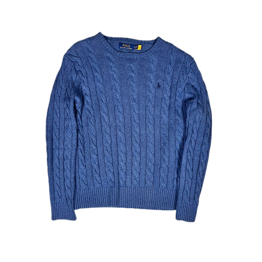 Polo Ralph Lauren Cable Knit Sweater grey blue like NEW
