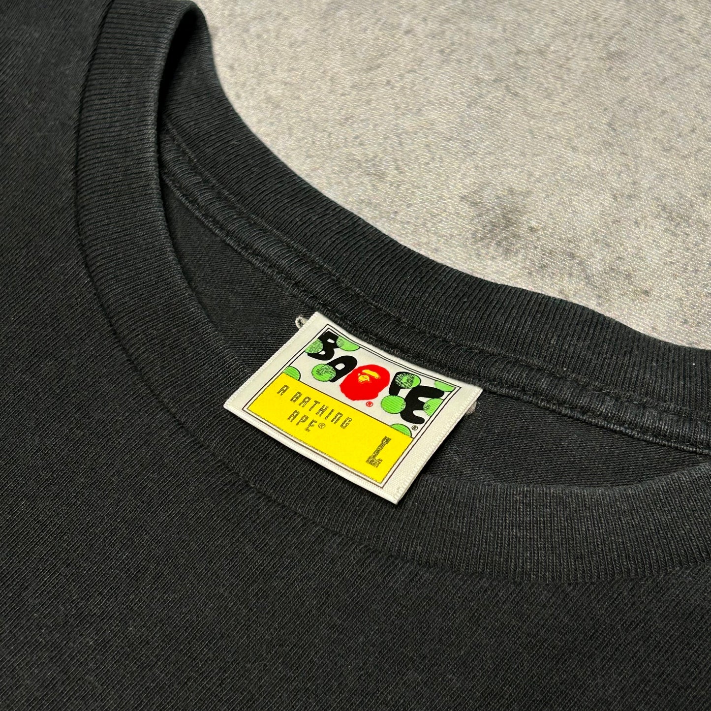 BAPE Double Tiger T Shirt black w/ Arabic Font Backprint (L)