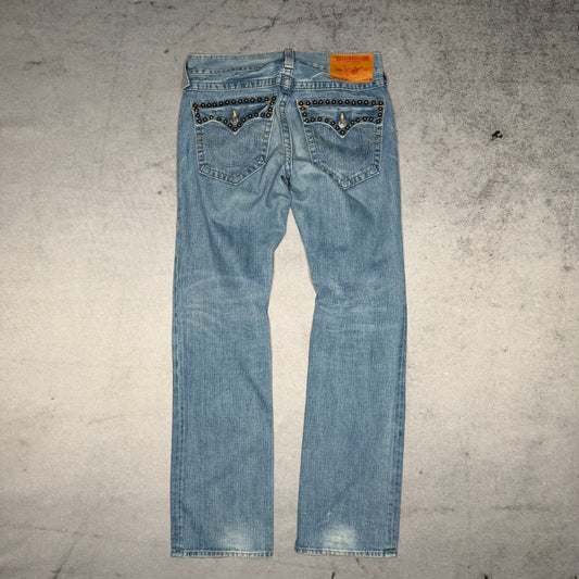 True Religion Rare Ricky Jeans with Metal Studs (fits 32/34)