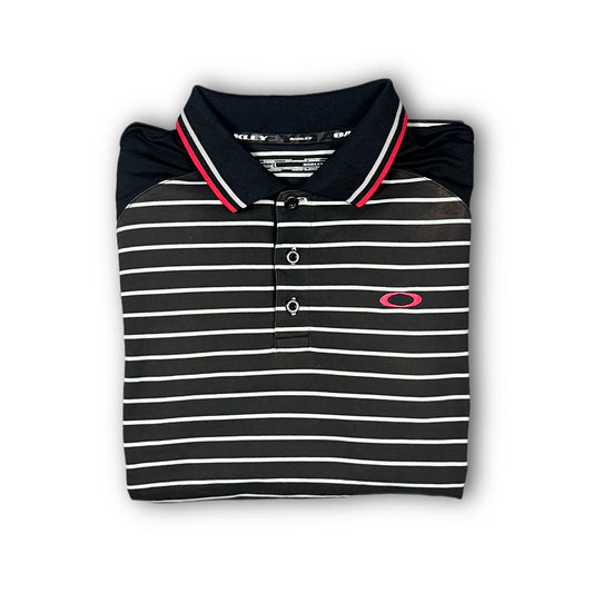 Oakley 00s Sport Poloshirt striped red black