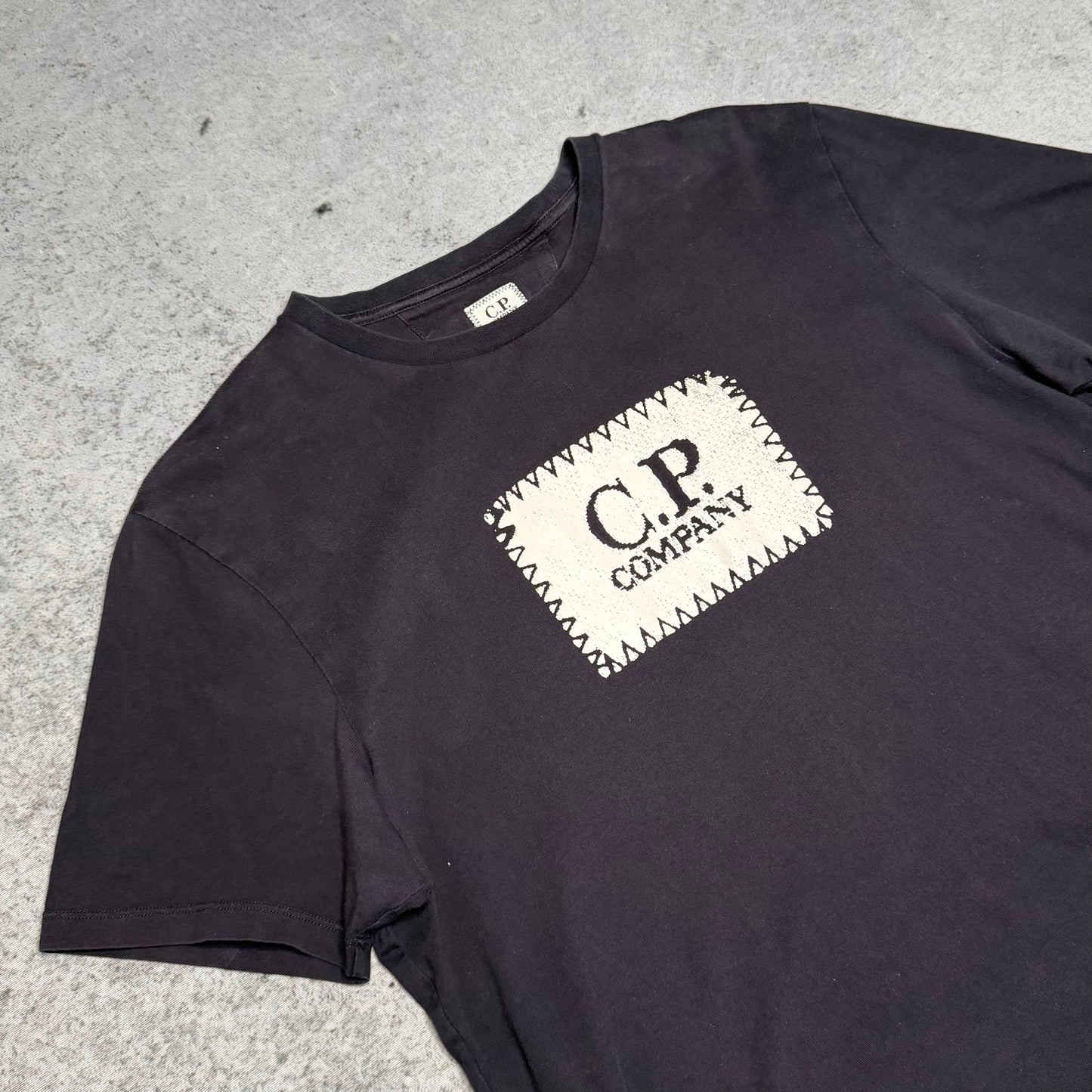 C.P. Company Big Patch Logo Tee Shirt navy blue (fits M)