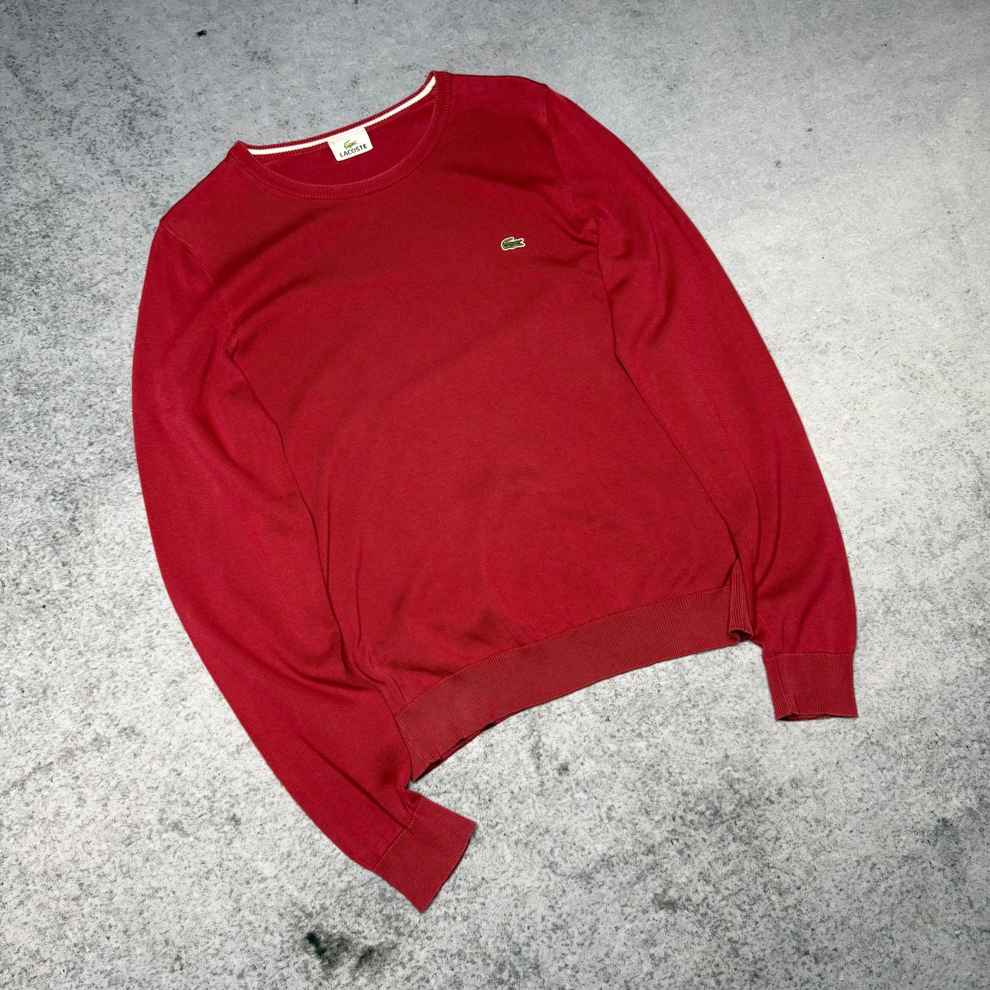 Lacoste 00s Crewneck Light Wool Sweater red (2 fits XS)