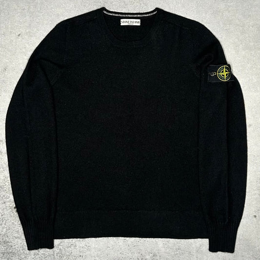 Stone Island Vintage 00s Wool Crewneck Sweater black (S)