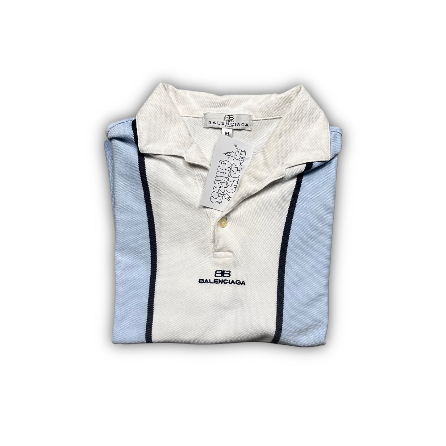 Balenciaga Sports Vintage Poloshirt baby blue