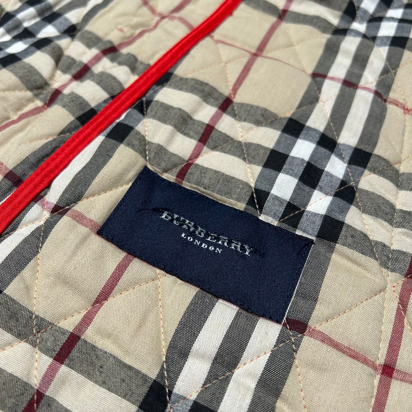 Burberry Vintage Womens Quilted Gilet Vest red (S)