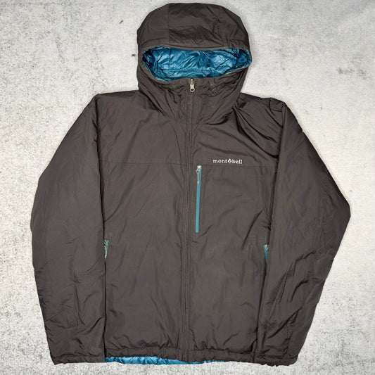 Montbell Japan Reversible Shell Puffer Jacket grey blue (fits L)