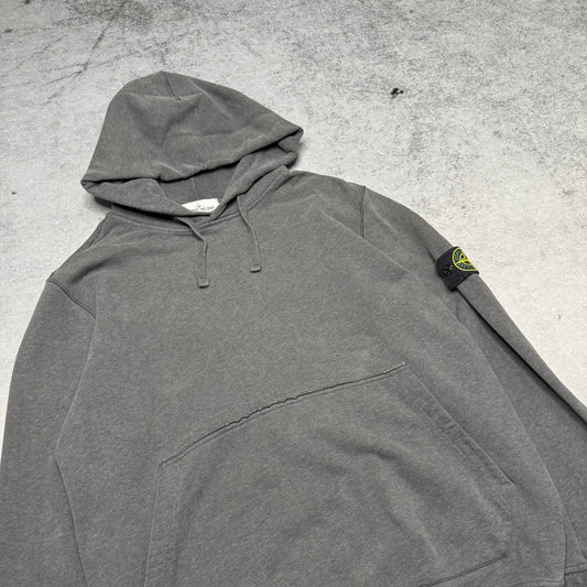 Stone Island Hoodie Sweatshirt Heavy Cotton grey (XL fits L)