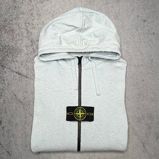 Stone Island Knit Full Zip Hoodie baby blue (S)