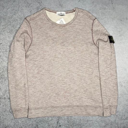 Stone Island Crewneck Sweater grey bordeaux melliert (S)