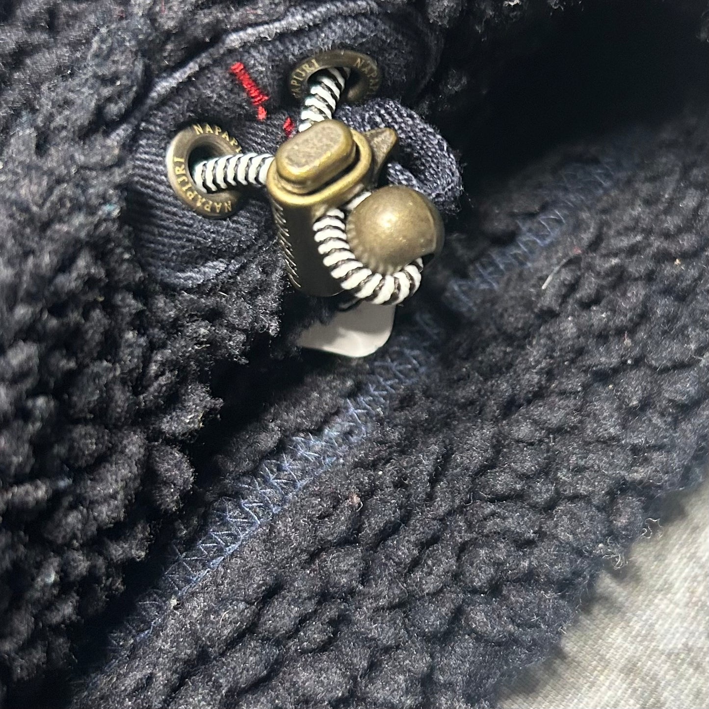 Napapijri Geographic Quarter Zip Teddy Fleece navy (M)